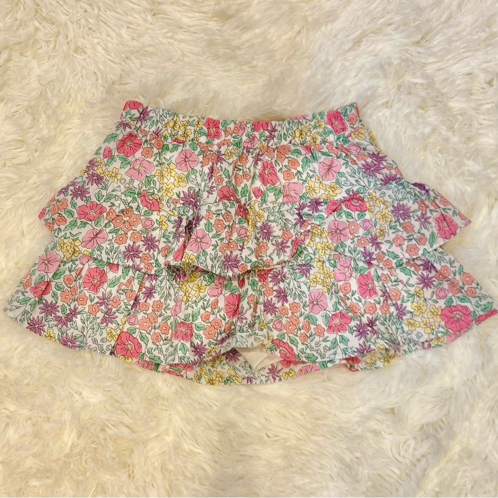 jumping beans Floral Ruffle Skort in White, Pink, Yellow, Green, Purple